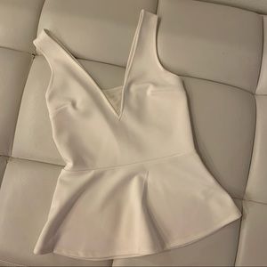 Express white peplum top